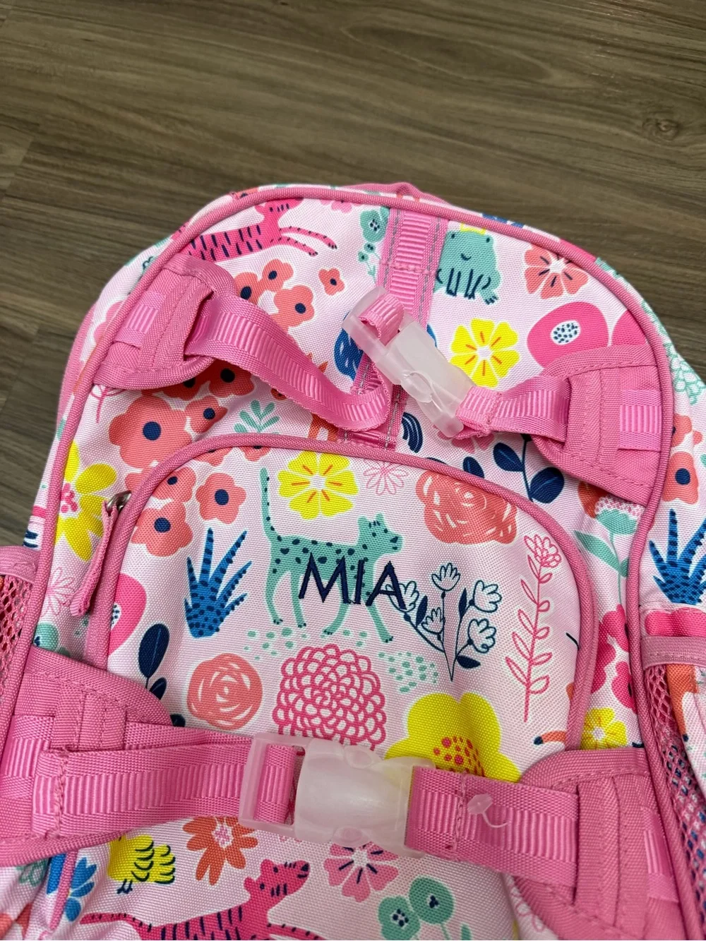 Pottery barn kids Mackenzie Pink Sasha's Garden Backpacks custom MIA